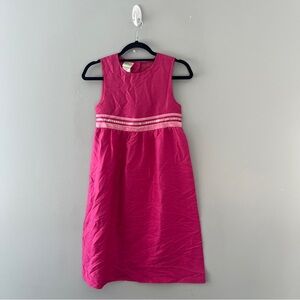 Laura Ashley Mother and Child Pink Silk Dress Colorful Girls Size 9 Years